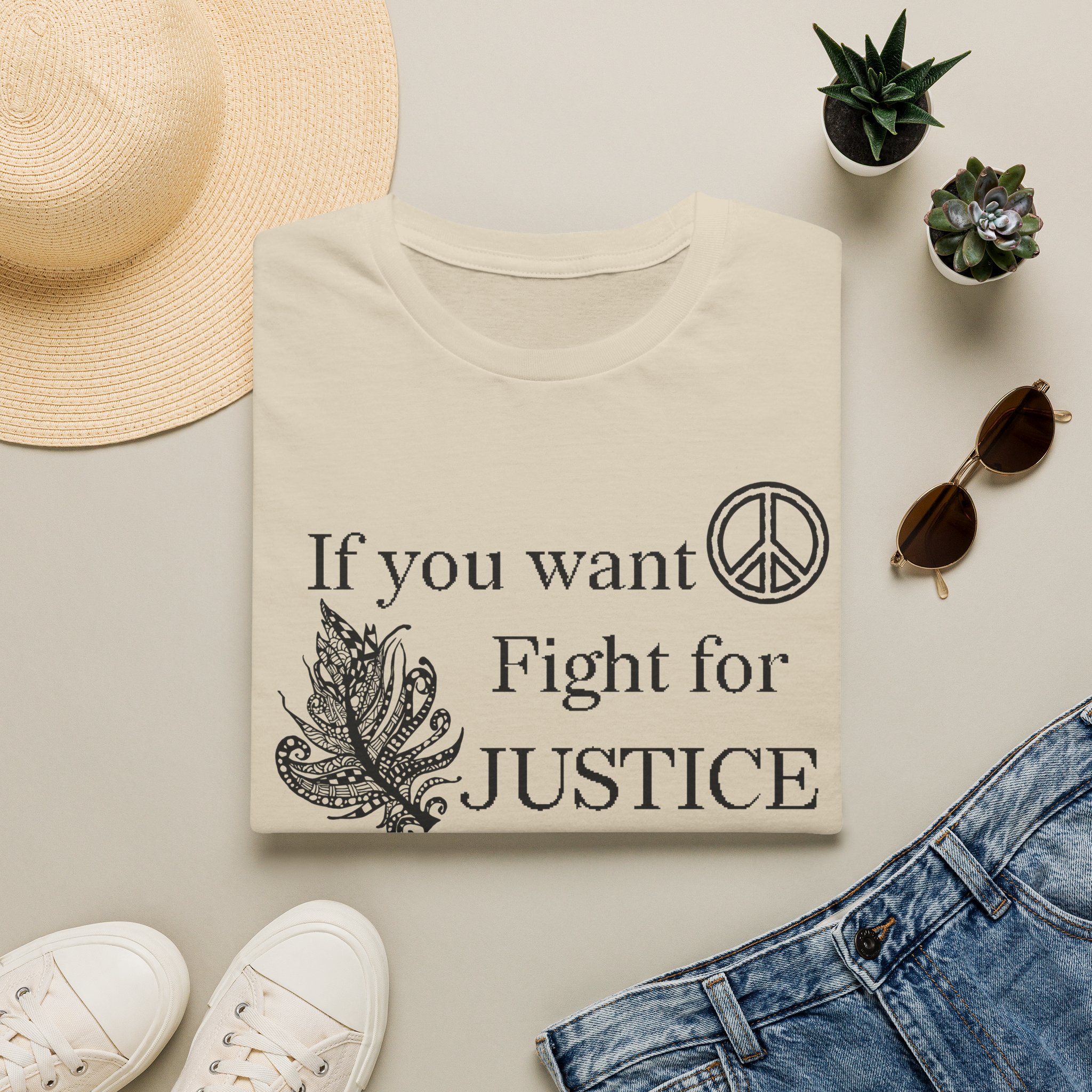 Justice Peace T-Shirt | "If you want peace then fight for justice" Statement Tee - Image 13