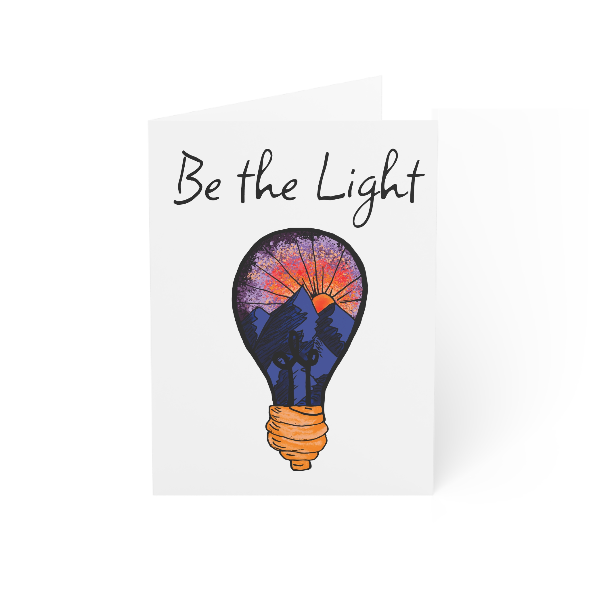Greeting Card — "Be the Light" Inspirational Lightbulb Design (Single or Bulk Packs) - Image 12
