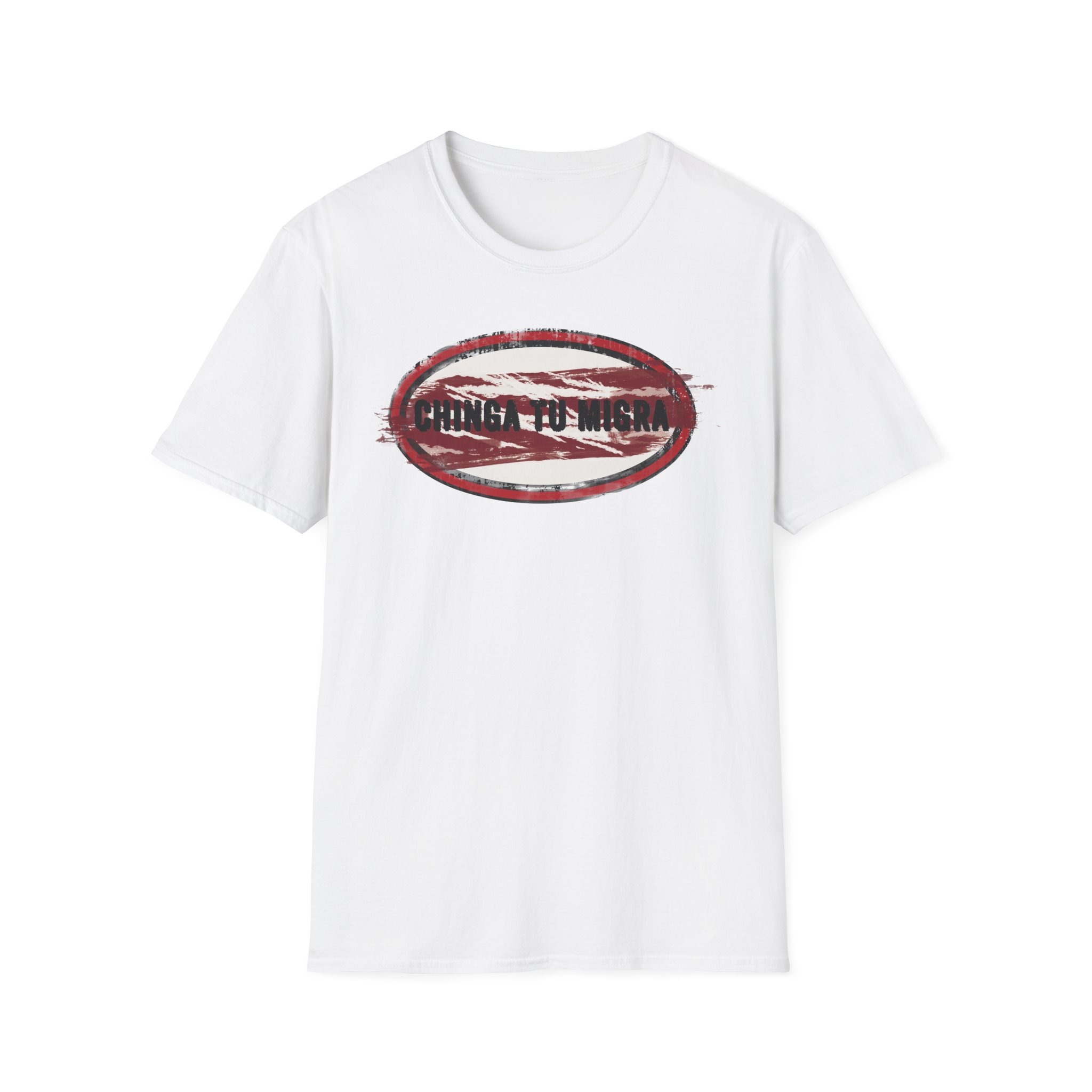 "Chinga Tu Migra" Distressed Political Statement T-Shirt - Image 3