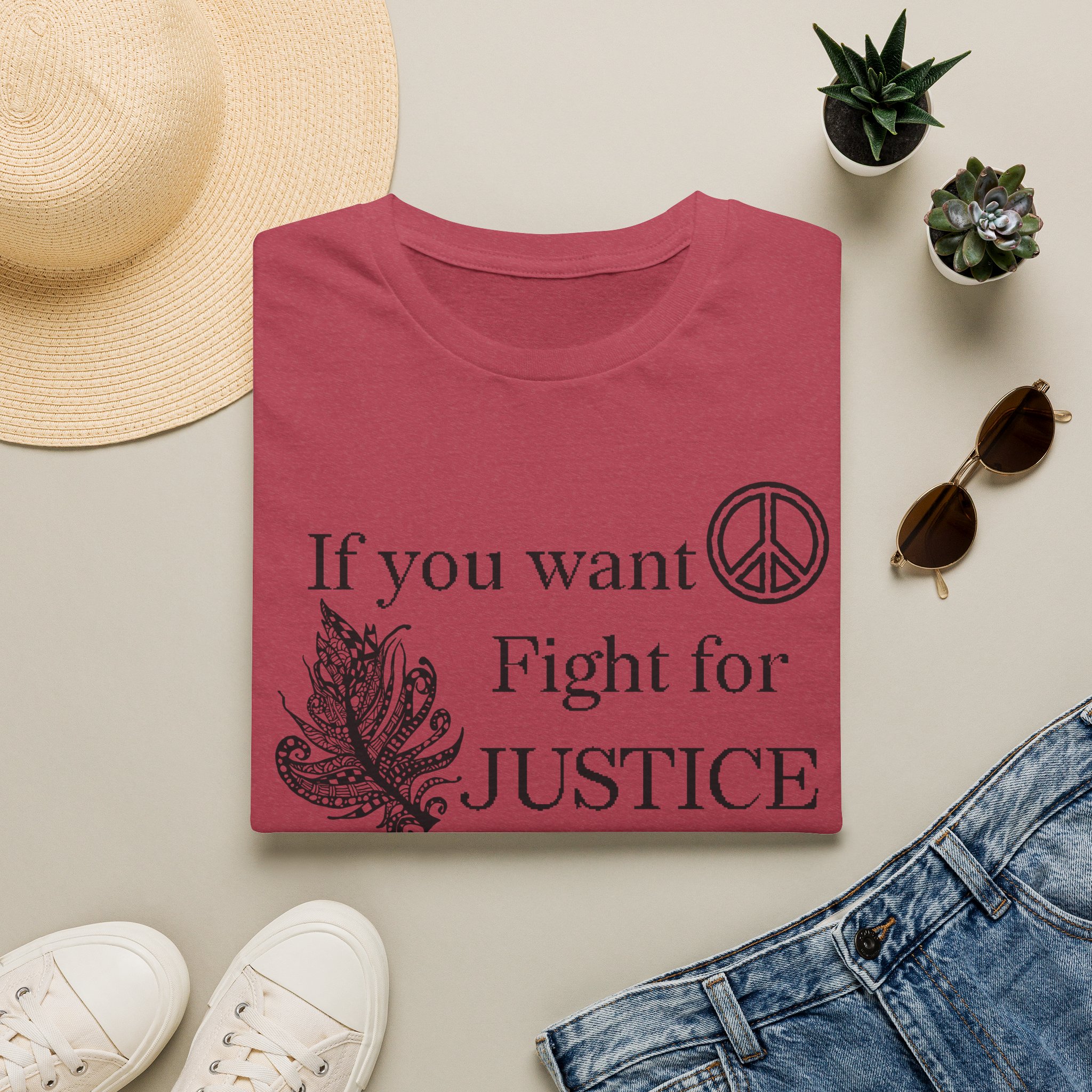 Justice Peace T-Shirt | "If you want peace then fight for justice" Statement Tee - Image 53