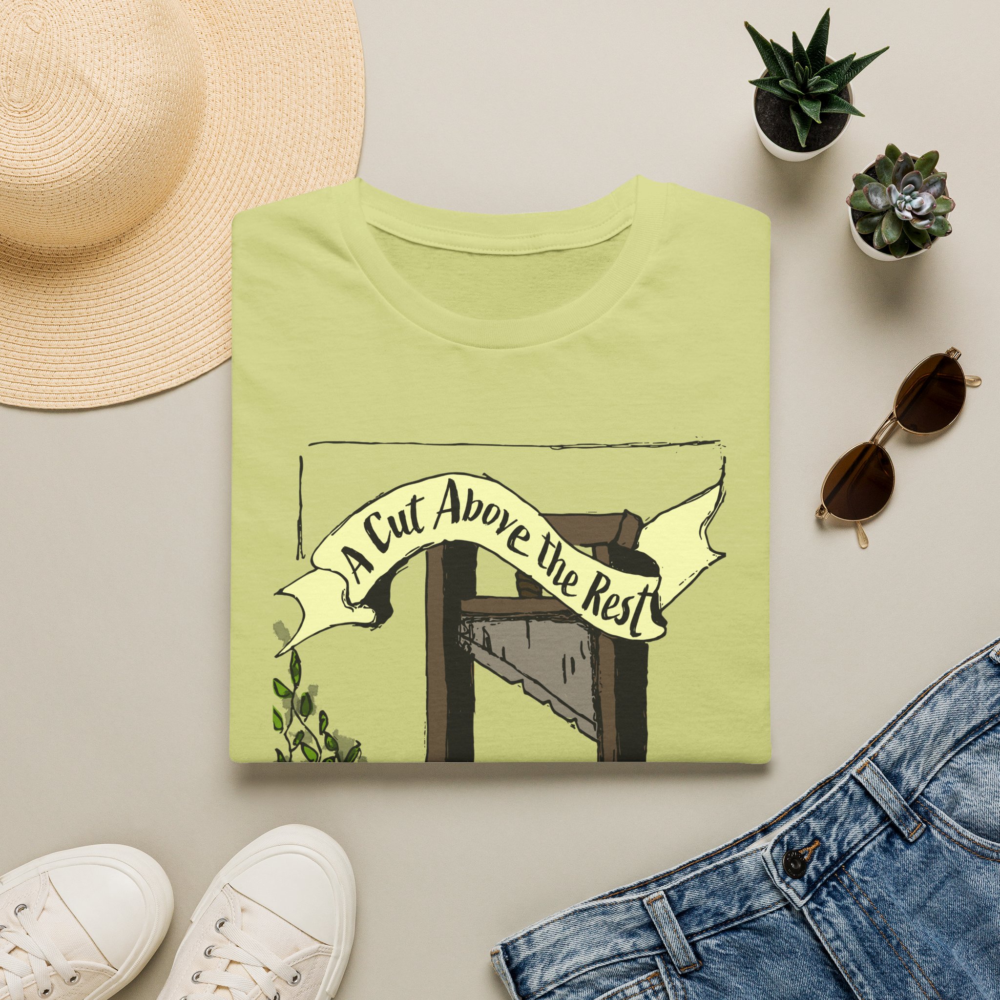 “A Cut Above the Rest” Guillotine Graphic Tee - Image 21