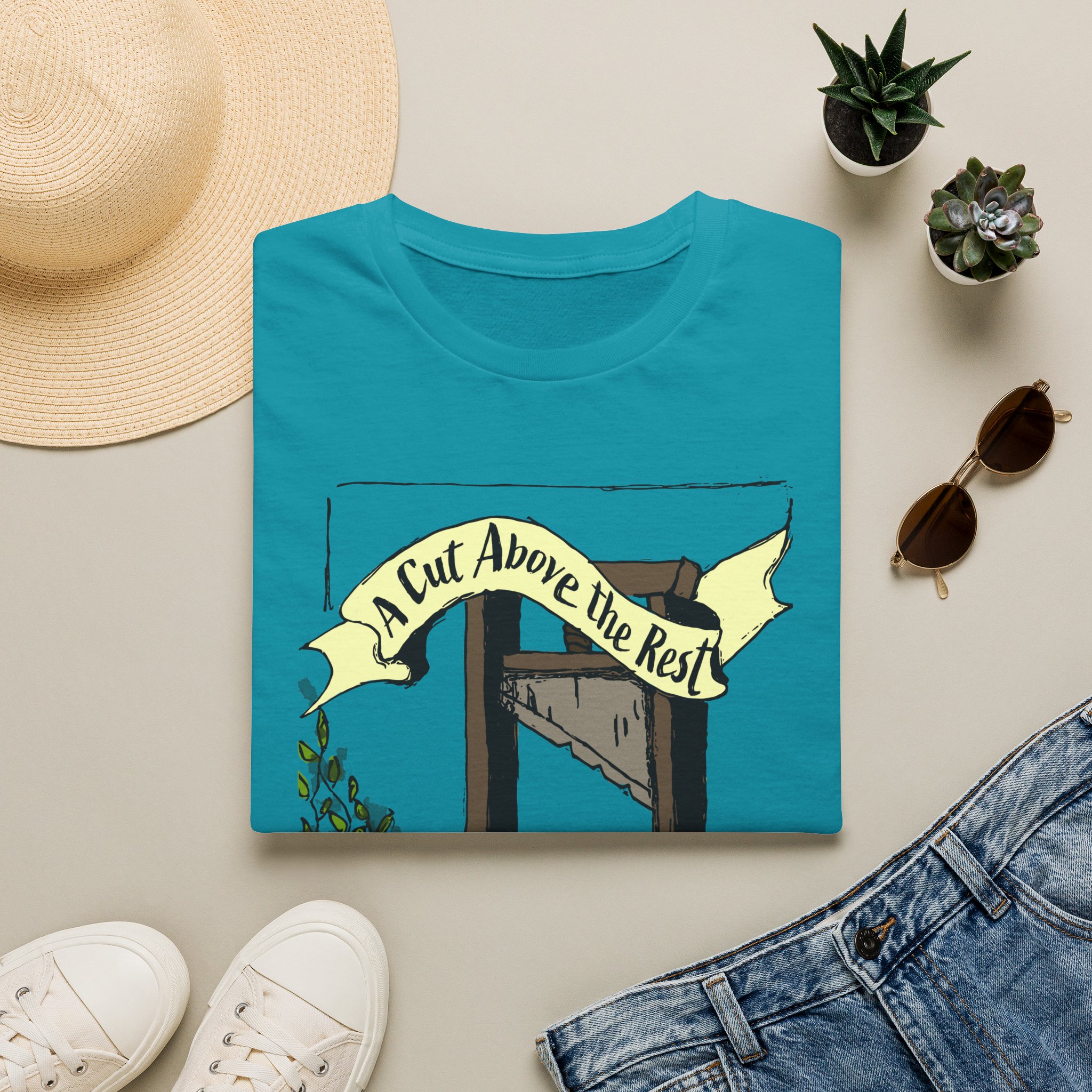 “A Cut Above the Rest” Guillotine Graphic Tee - Image 37