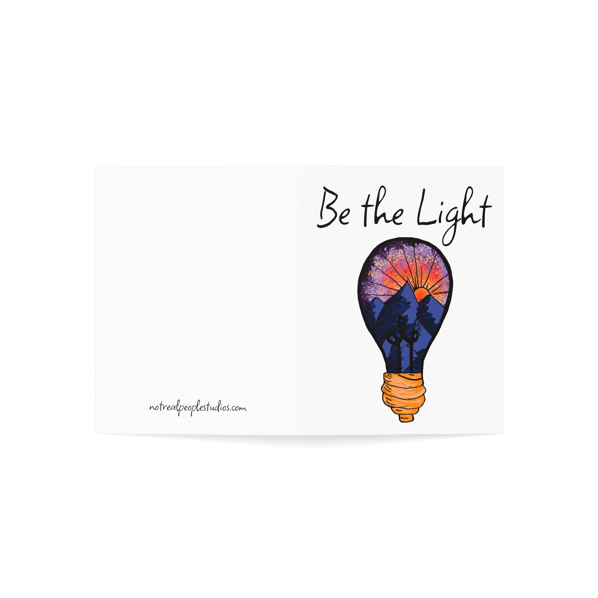Greeting Card — "Be the Light" Inspirational Lightbulb Design (Single or Bulk Packs) - Image 67