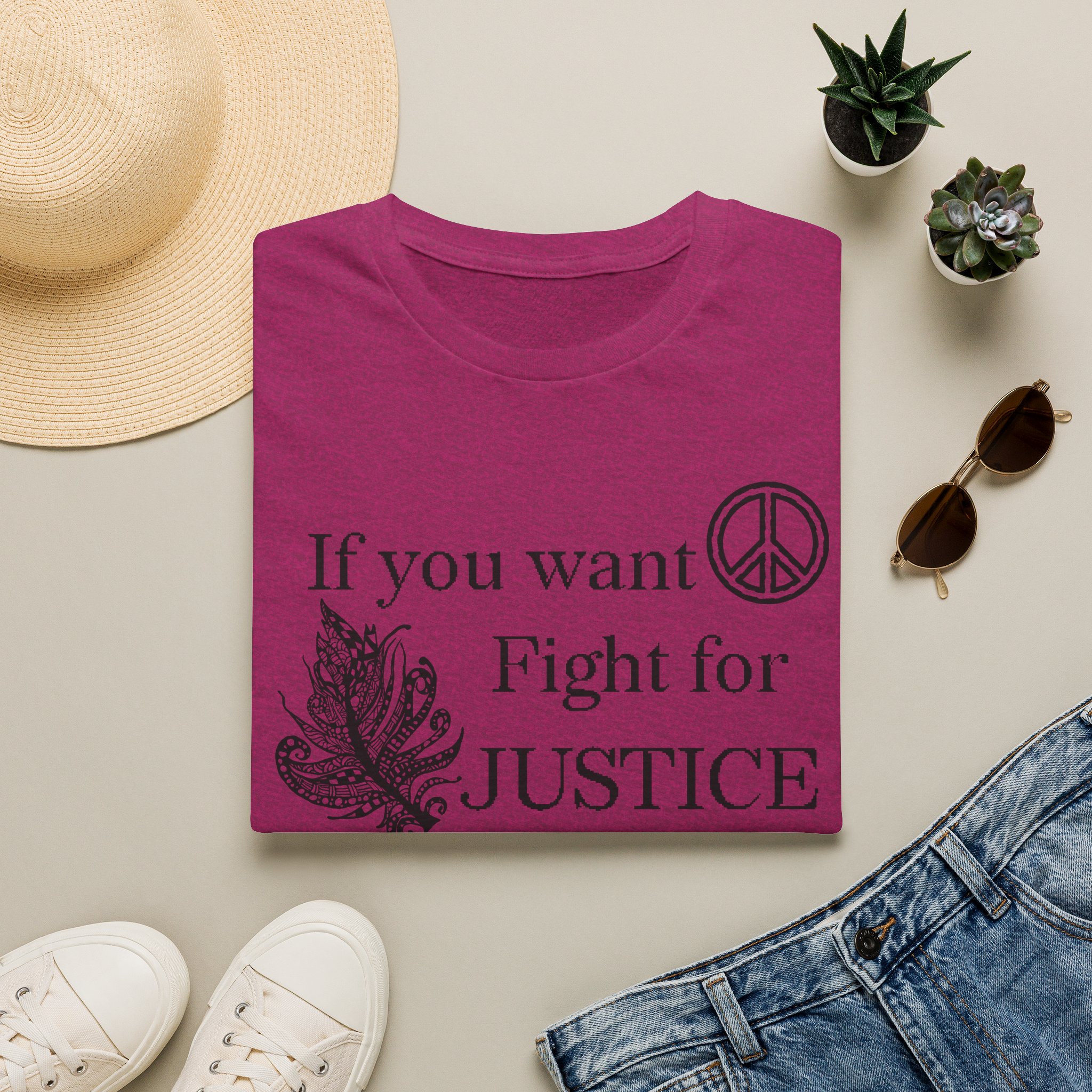 Justice Peace T-Shirt | "If you want peace then fight for justice" Statement Tee - Image 29