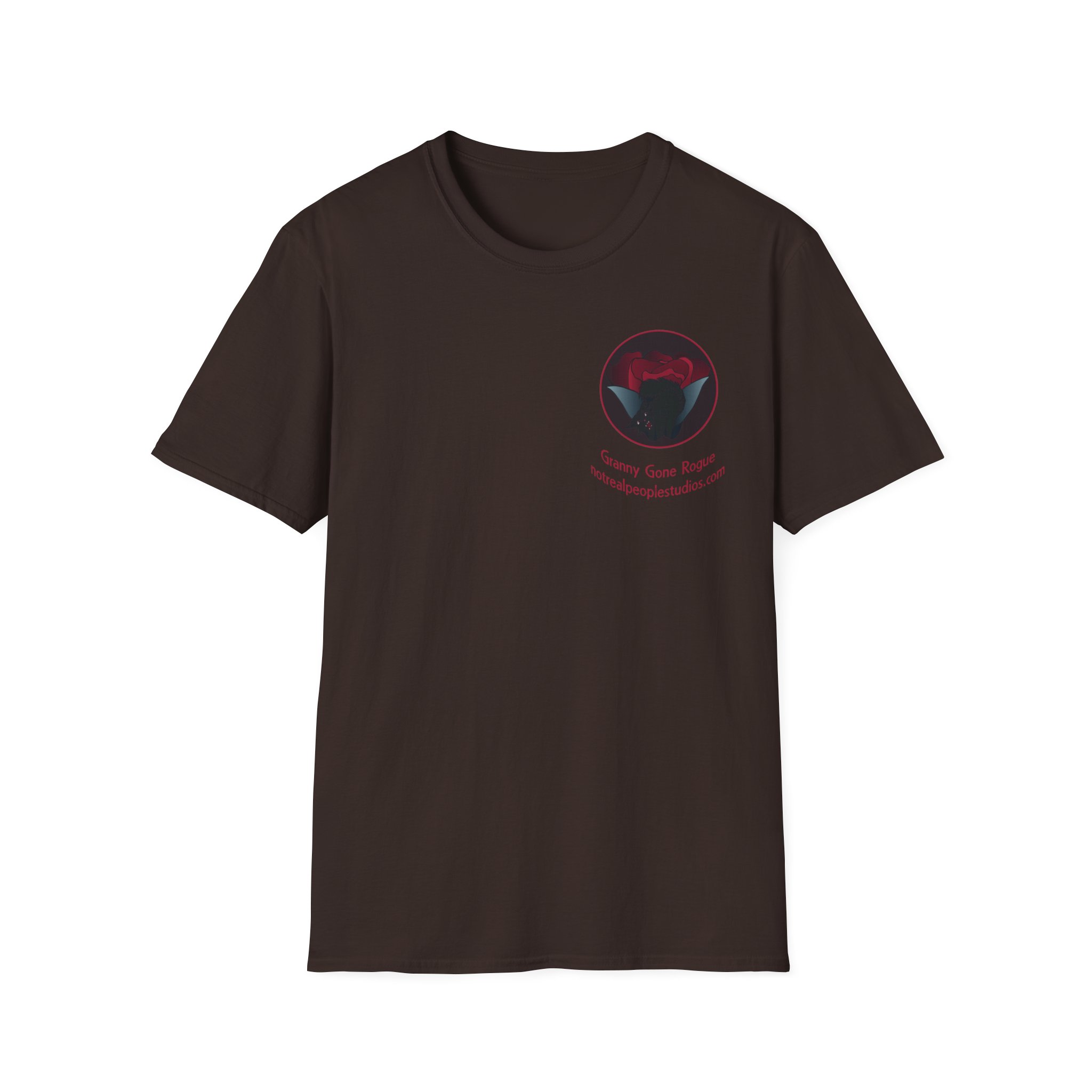 Granny Gone Rogue Logo T-Shirt | Red Rose and Black Cat T-Shirt - Image 17