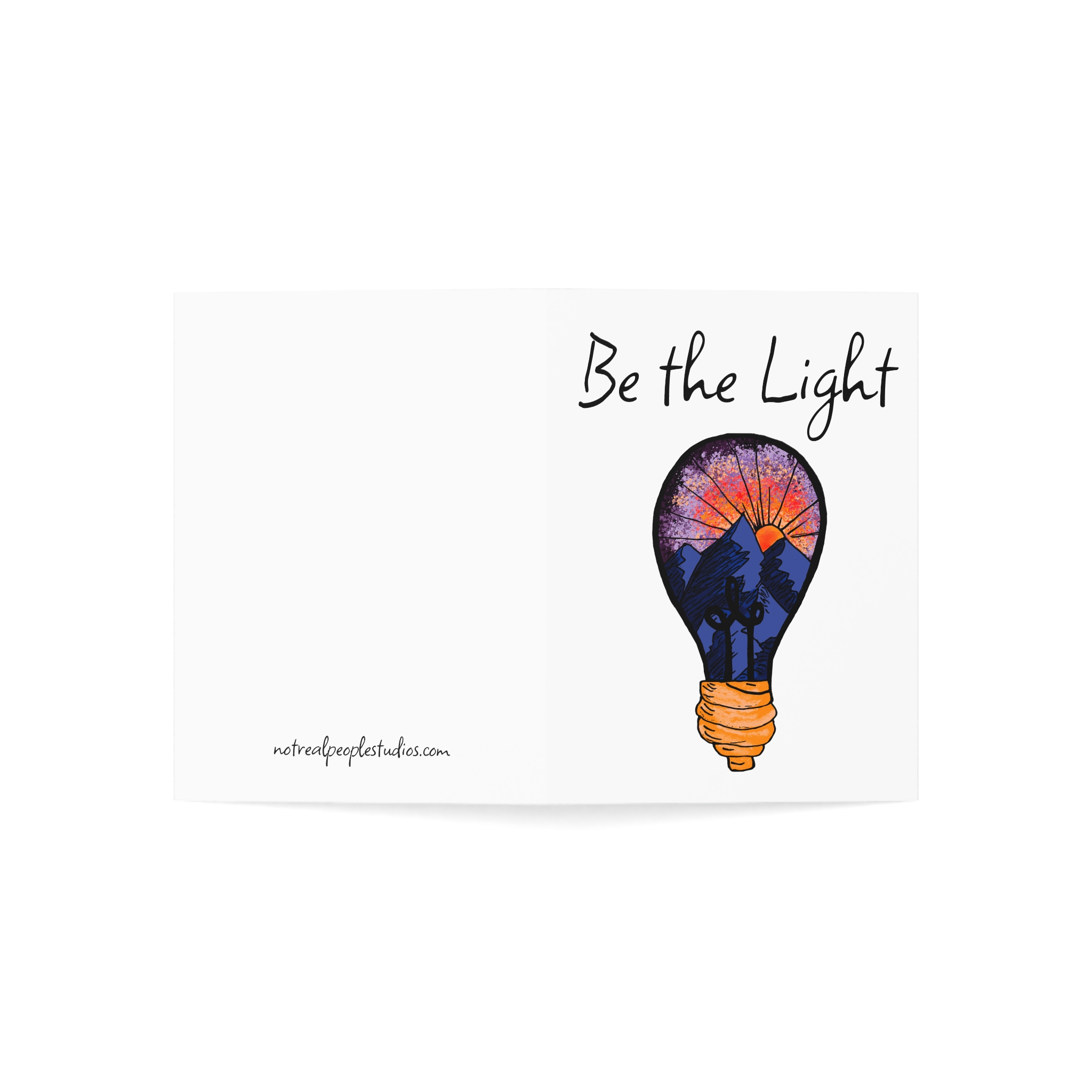 Greeting Card — "Be the Light" Inspirational Lightbulb Design (Single or Bulk Packs) - Image 123