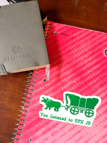 You Listened to RFK Jr. Green Wagon Sticker — Political Statement Kiss-Cut Decal for Laptops & Water Bottles
