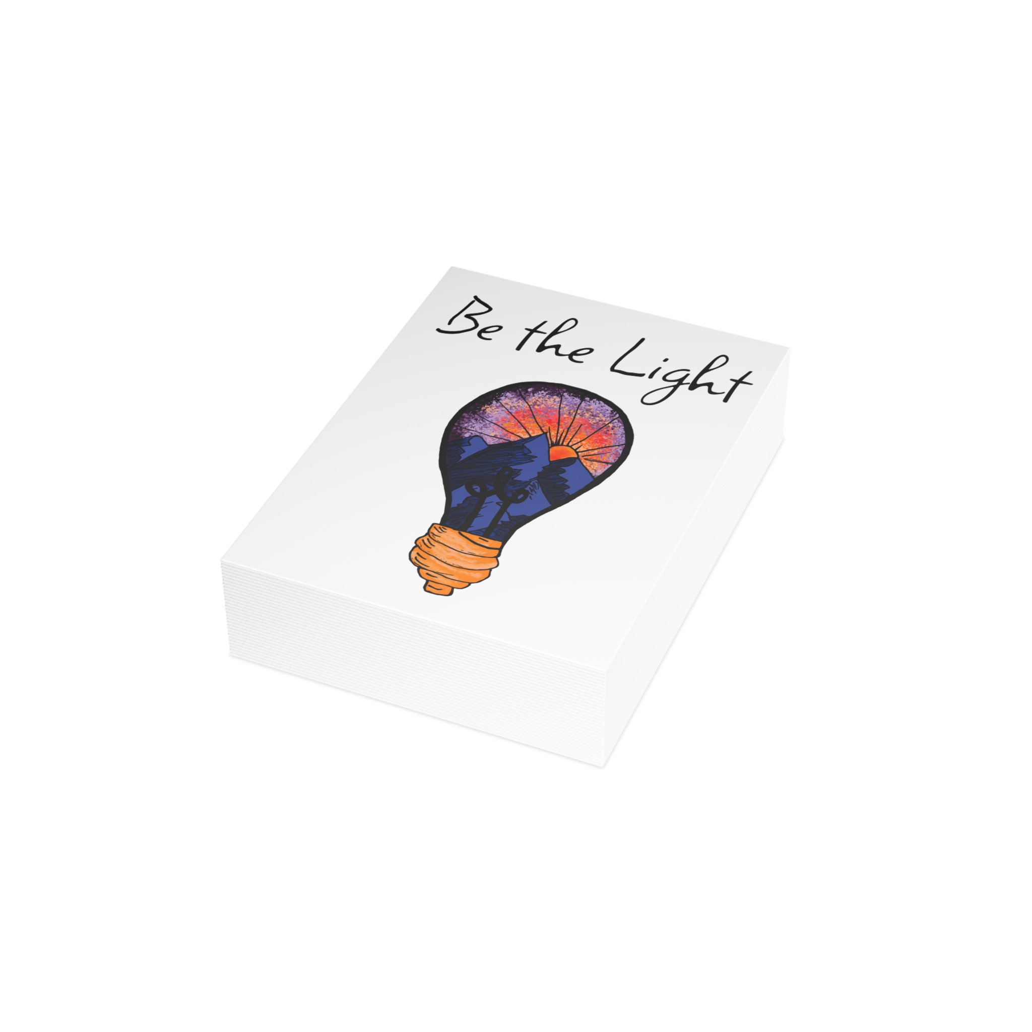 Greeting Card — "Be the Light" Inspirational Lightbulb Design (Single or Bulk Packs) - Image 25