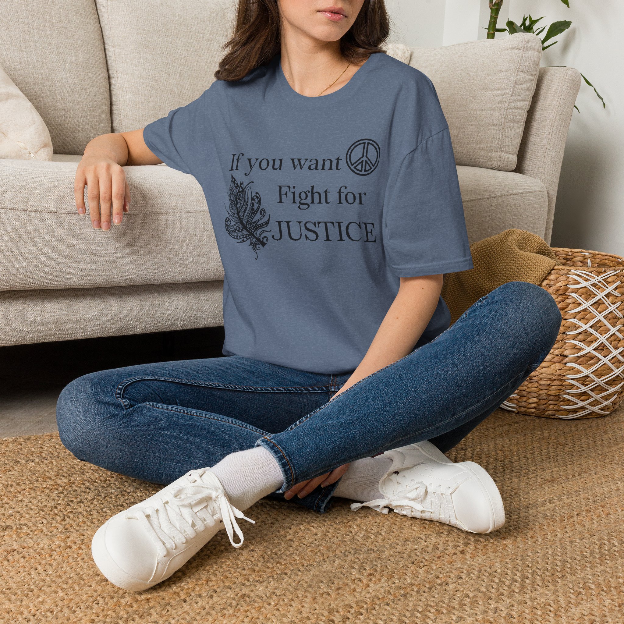 Justice Peace T-Shirt | "If you want peace then fight for justice" Statement Tee - Image 38
