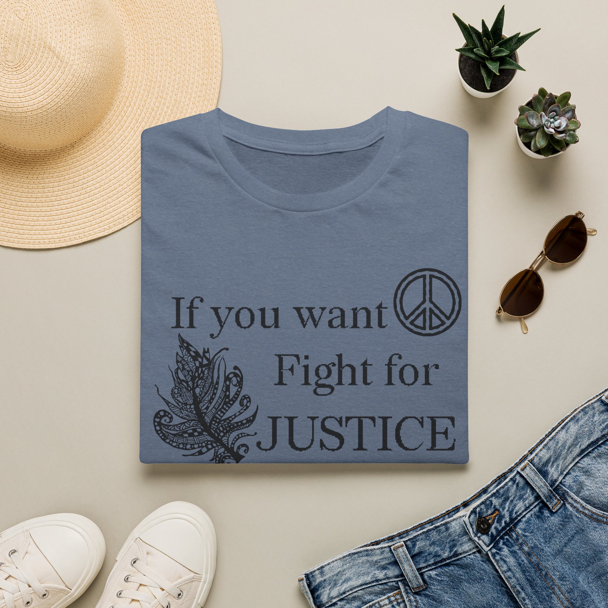 Justice Peace T-Shirt | "If you want peace then fight for justice" Statement Tee - Image 37