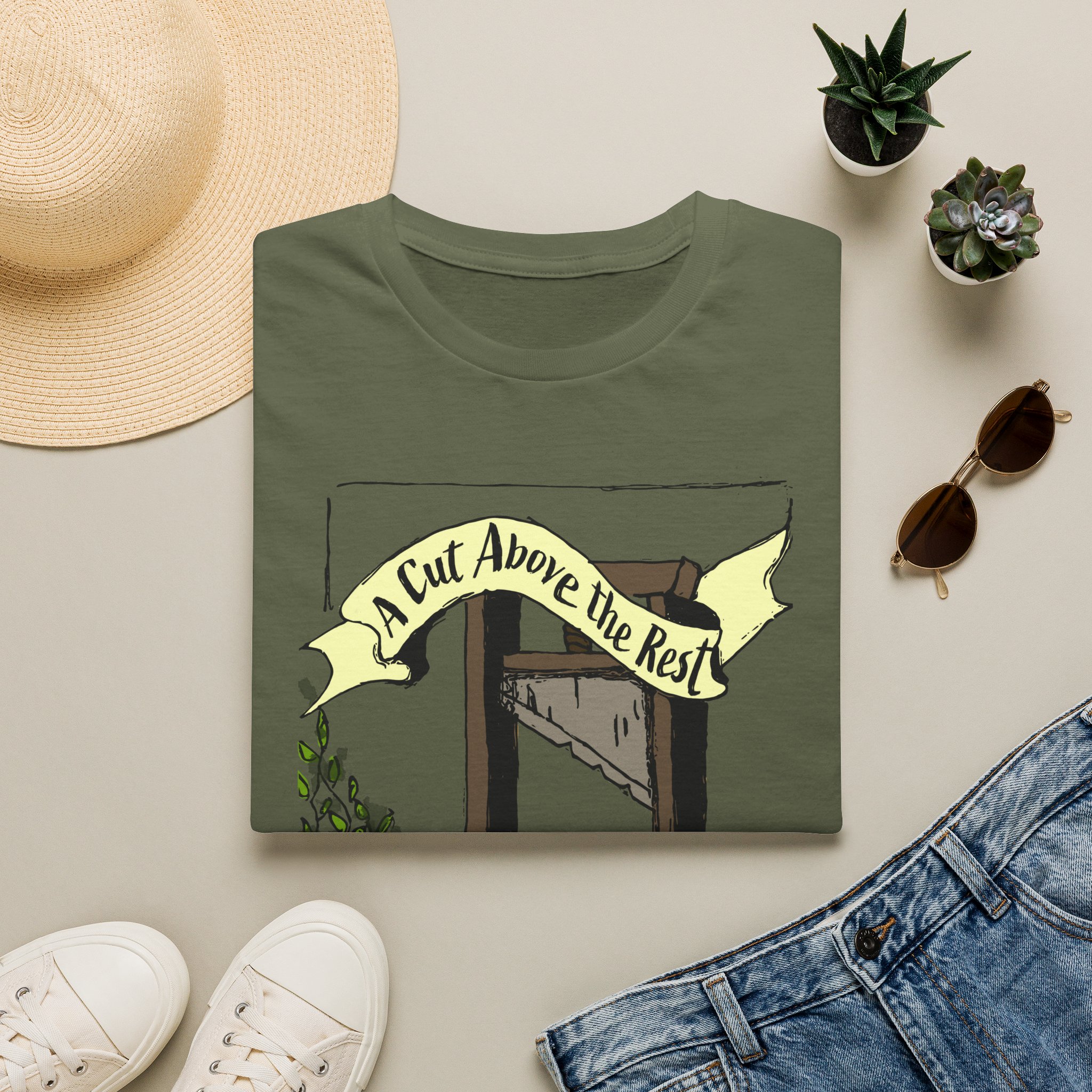 “A Cut Above the Rest” Guillotine Graphic Tee - Image 29