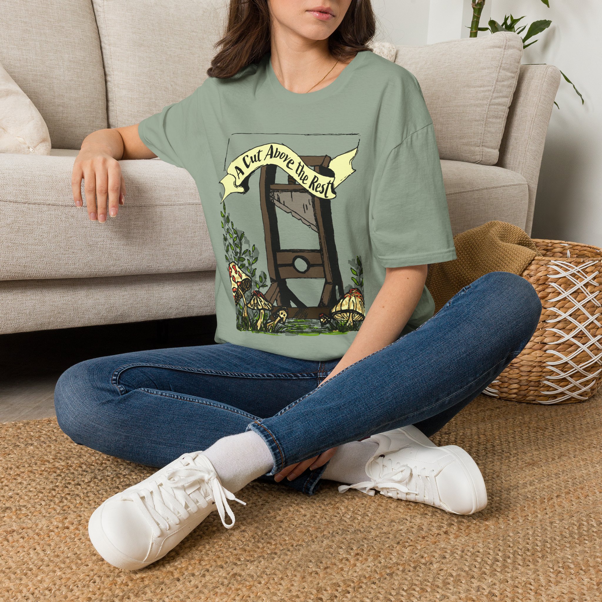 “A Cut Above the Rest” Guillotine Graphic Tee - Image 3