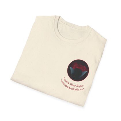 Granny Gone Rogue Logo T-Shirt | Red Rose and Black Cat T-Shirt