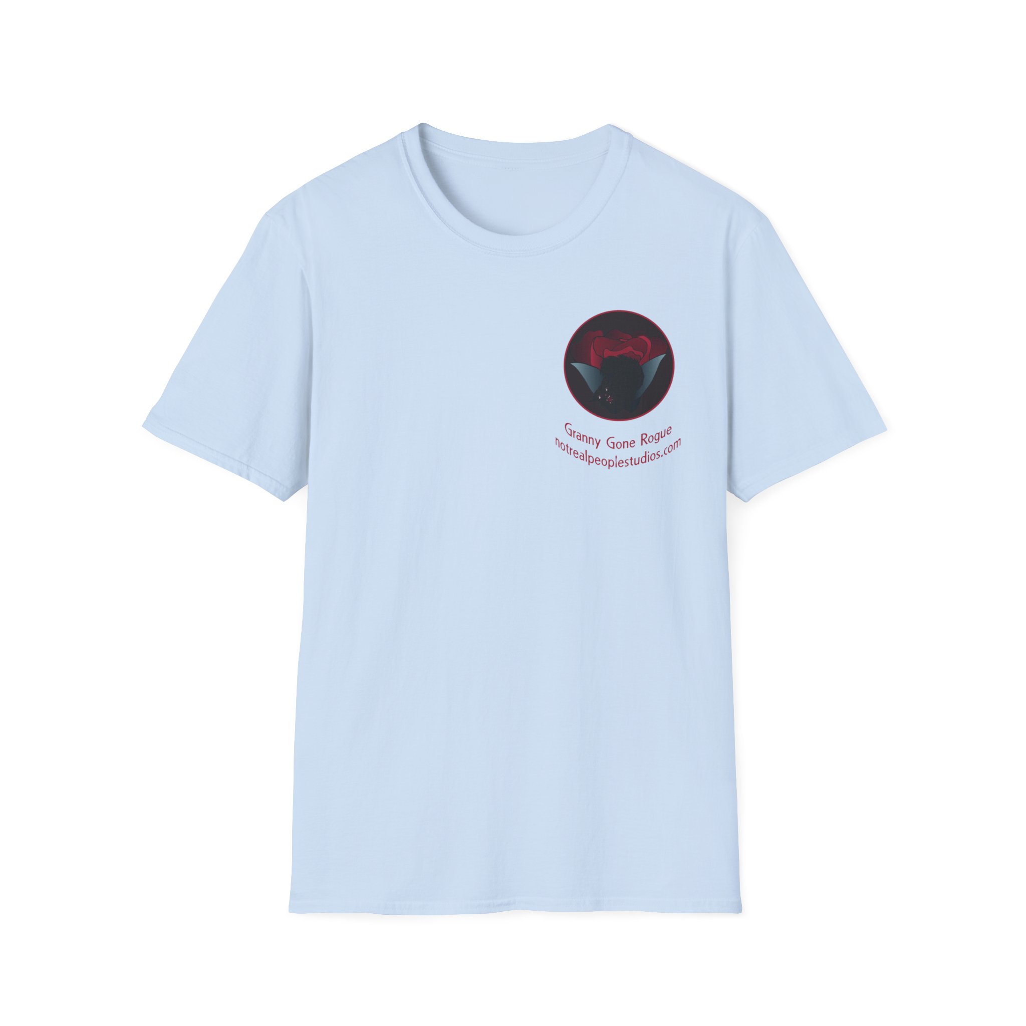 Granny Gone Rogue Logo T-Shirt | Red Rose and Black Cat T-Shirt - Image 29
