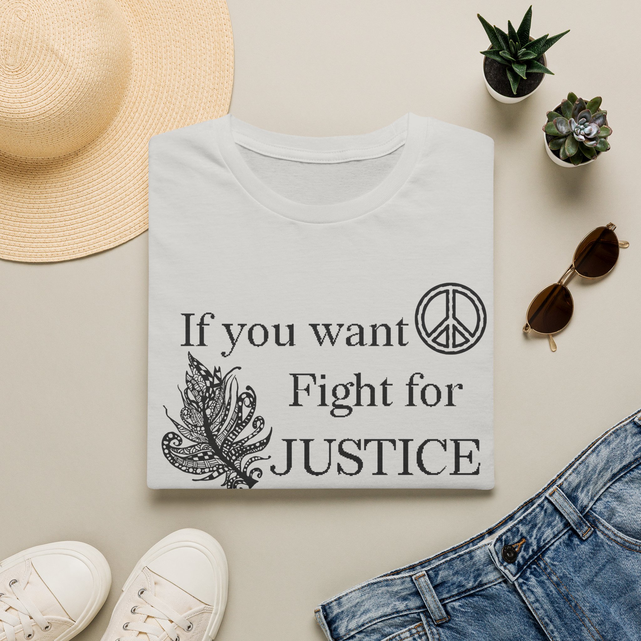 Justice Peace T-Shirt | "If you want peace then fight for justice" Statement Tee - Image 17