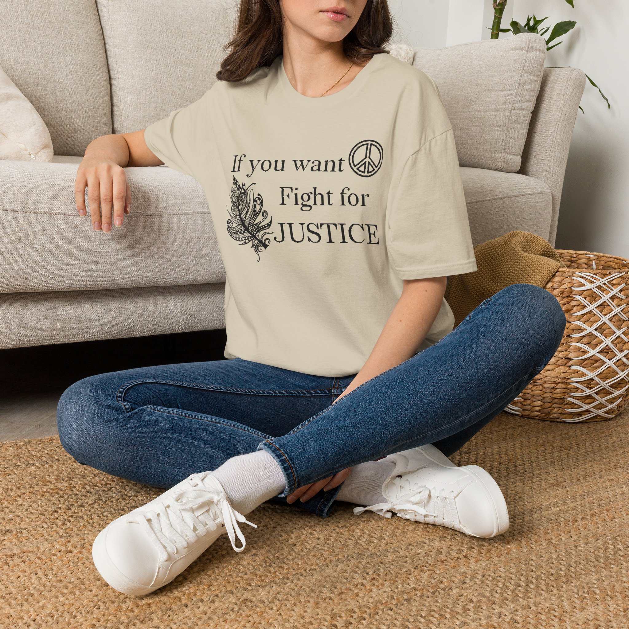 Justice Peace T-Shirt | "If you want peace then fight for justice" Statement Tee - Image 14