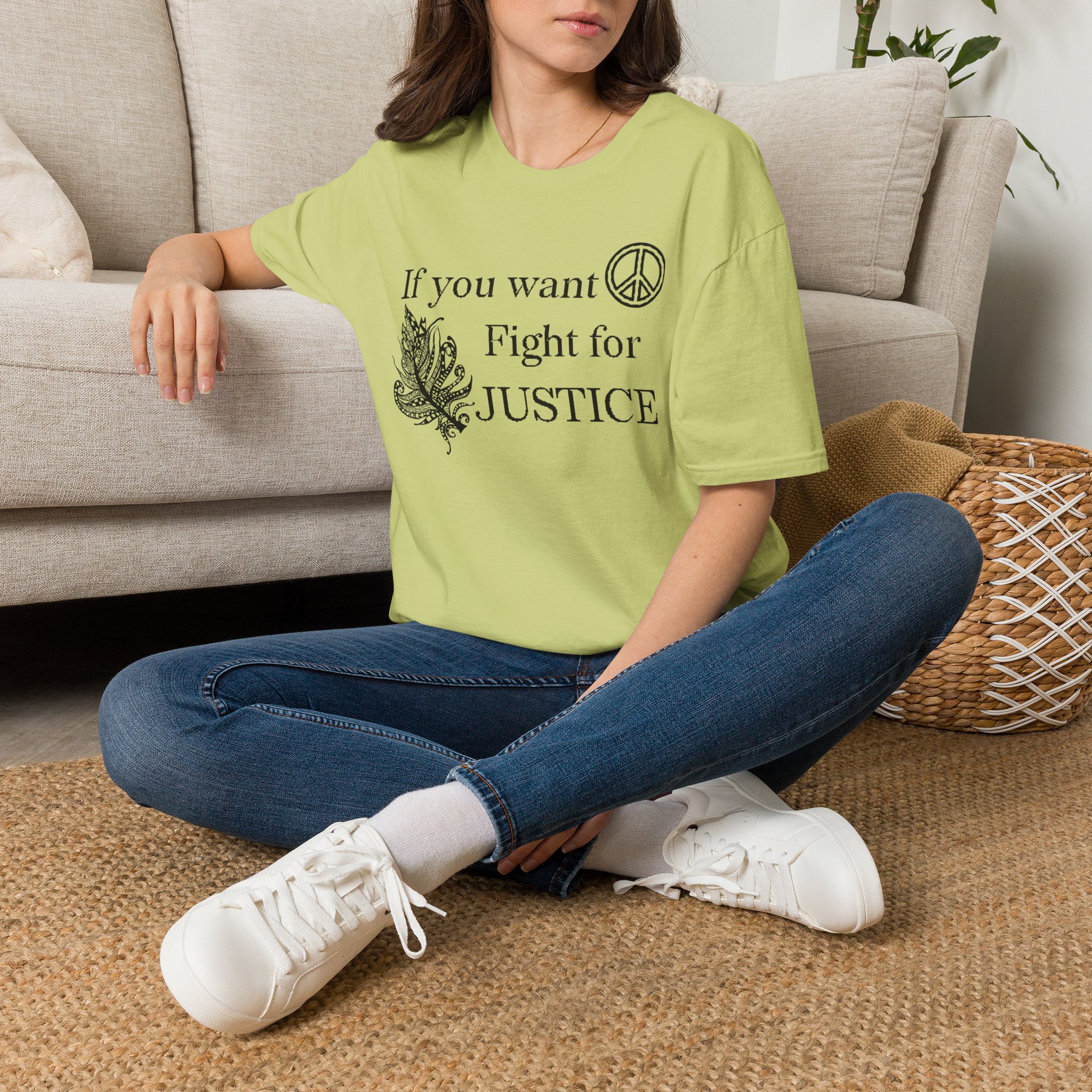 Justice Peace T-Shirt | "If you want peace then fight for justice" Statement Tee - Image 22