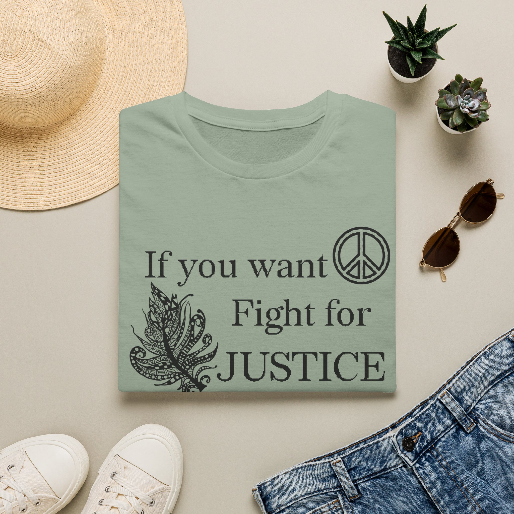 Justice Peace T-Shirt | "If you want peace then fight for justice" Statement Tee - Image 25