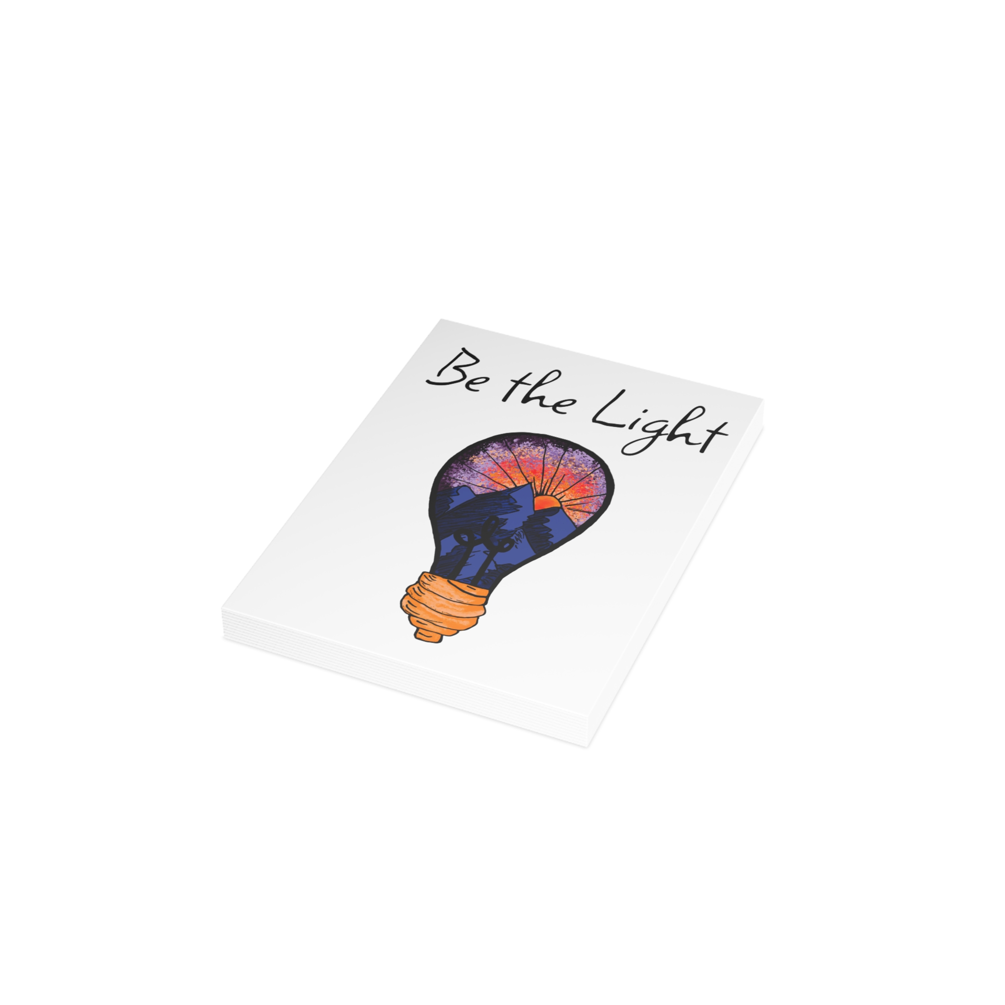 Greeting Card — "Be the Light" Inspirational Lightbulb Design (Single or Bulk Packs) - Image 21