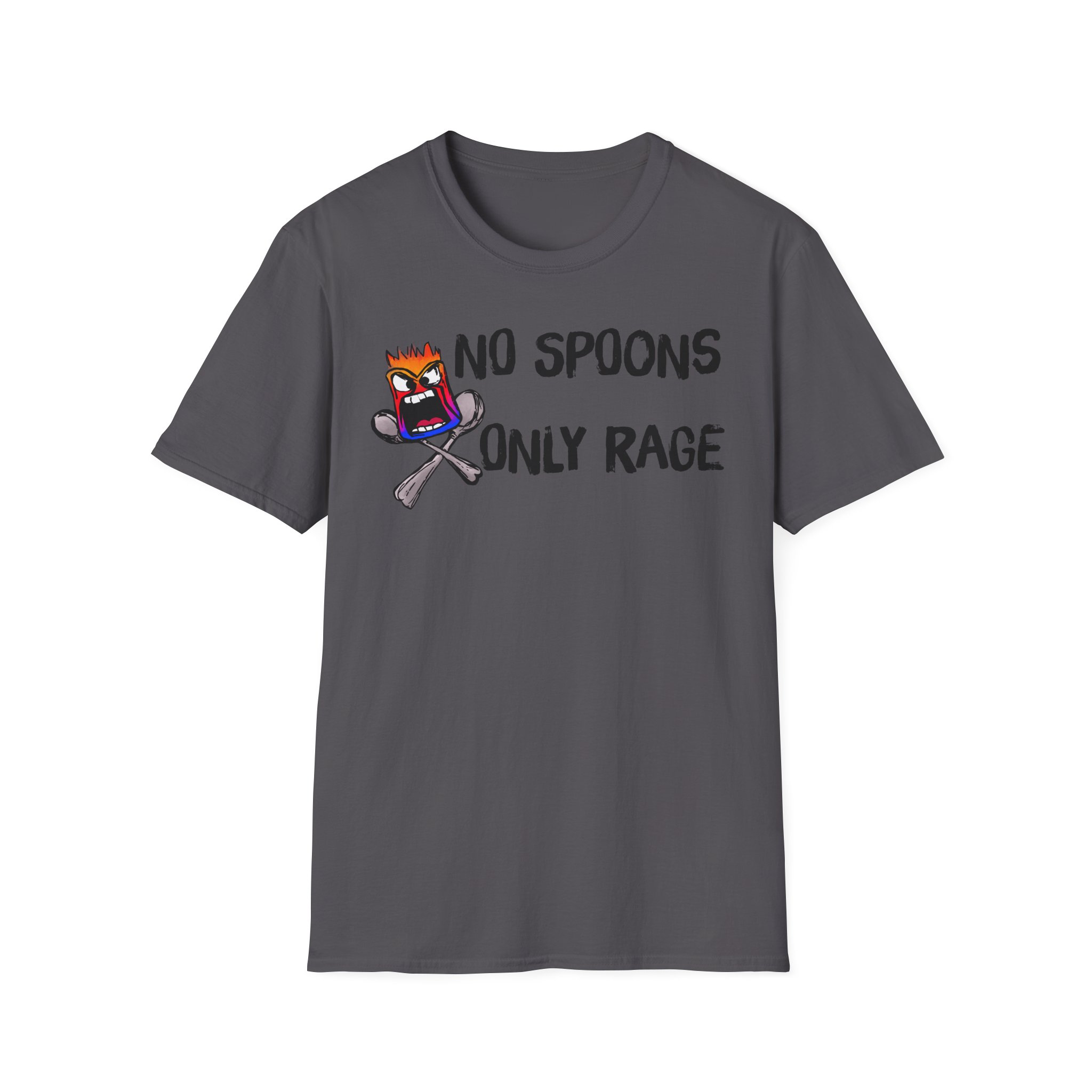 No Spoons Only Rage T-Shirt — Funny Rage Graphic Tee - Image 39