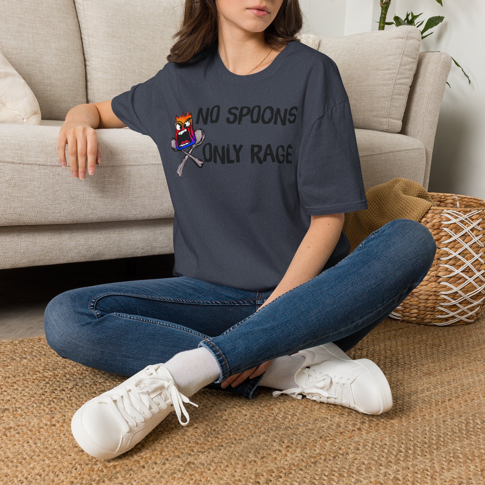 No Spoons Only Rage T-Shirt — Funny Rage Graphic Tee - Image 42