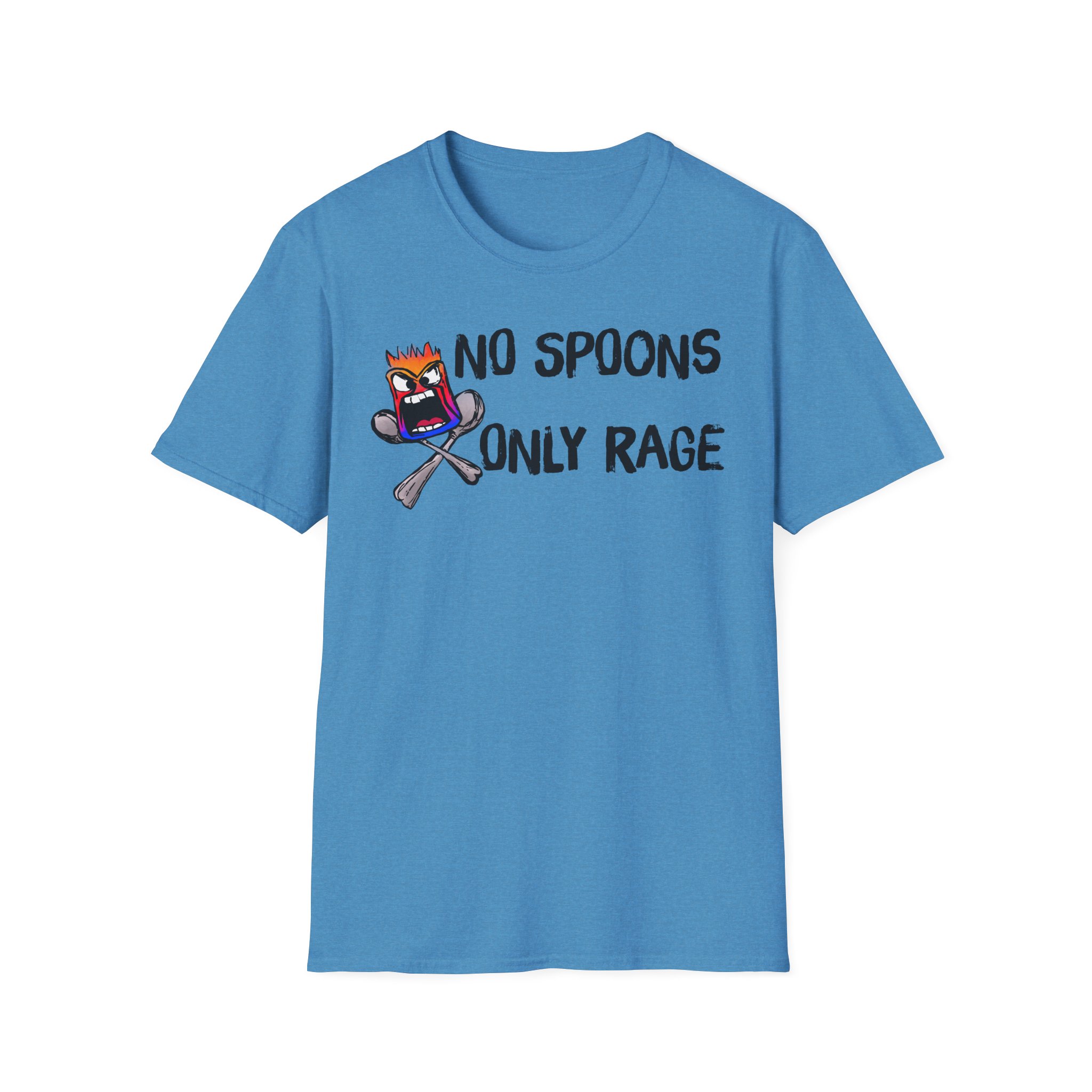 No Spoons Only Rage T-Shirt — Funny Rage Graphic Tee - Image 19