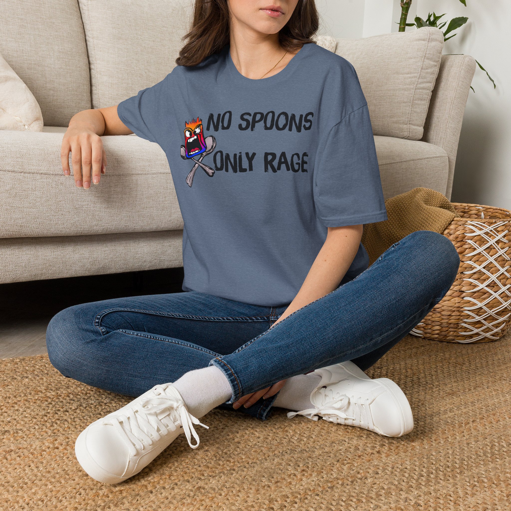 No Spoons Only Rage T-Shirt — Funny Rage Graphic Tee - Image 26