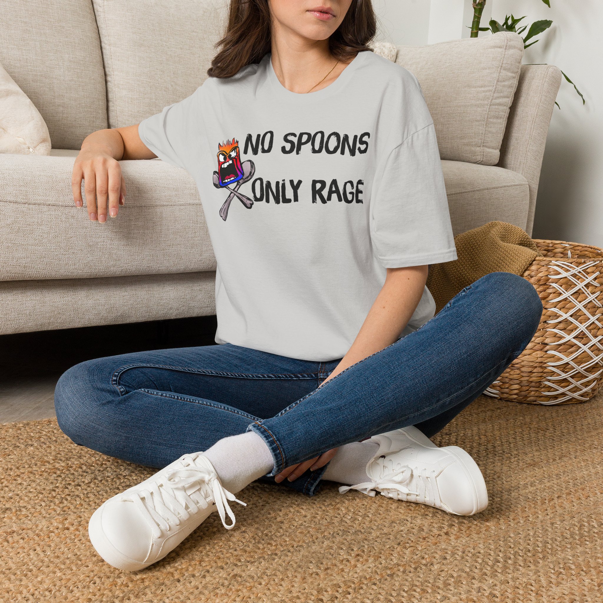 No Spoons Only Rage T-Shirt — Funny Rage Graphic Tee - Image 14