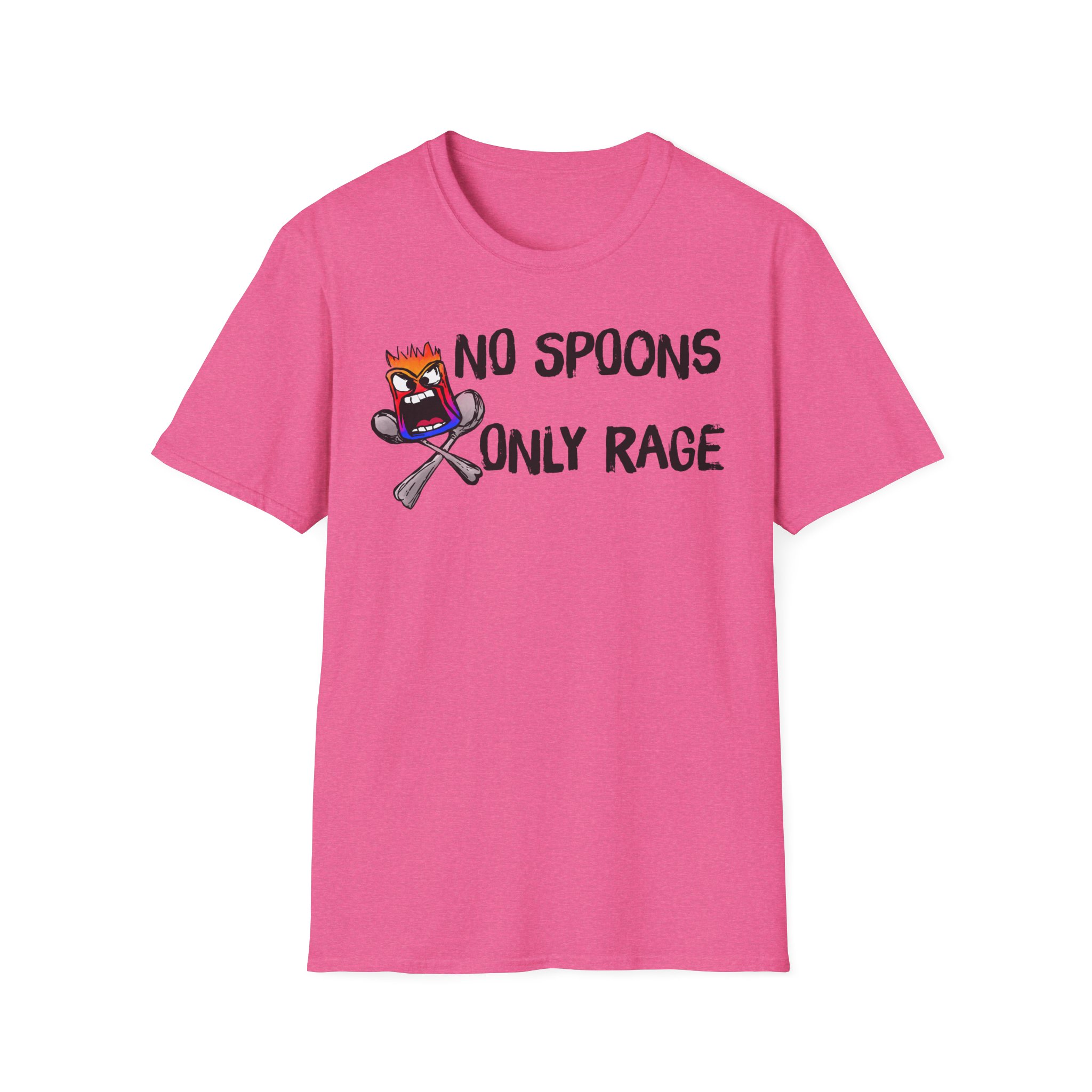 No Spoons Only Rage T-Shirt — Funny Rage Graphic Tee - Image 47