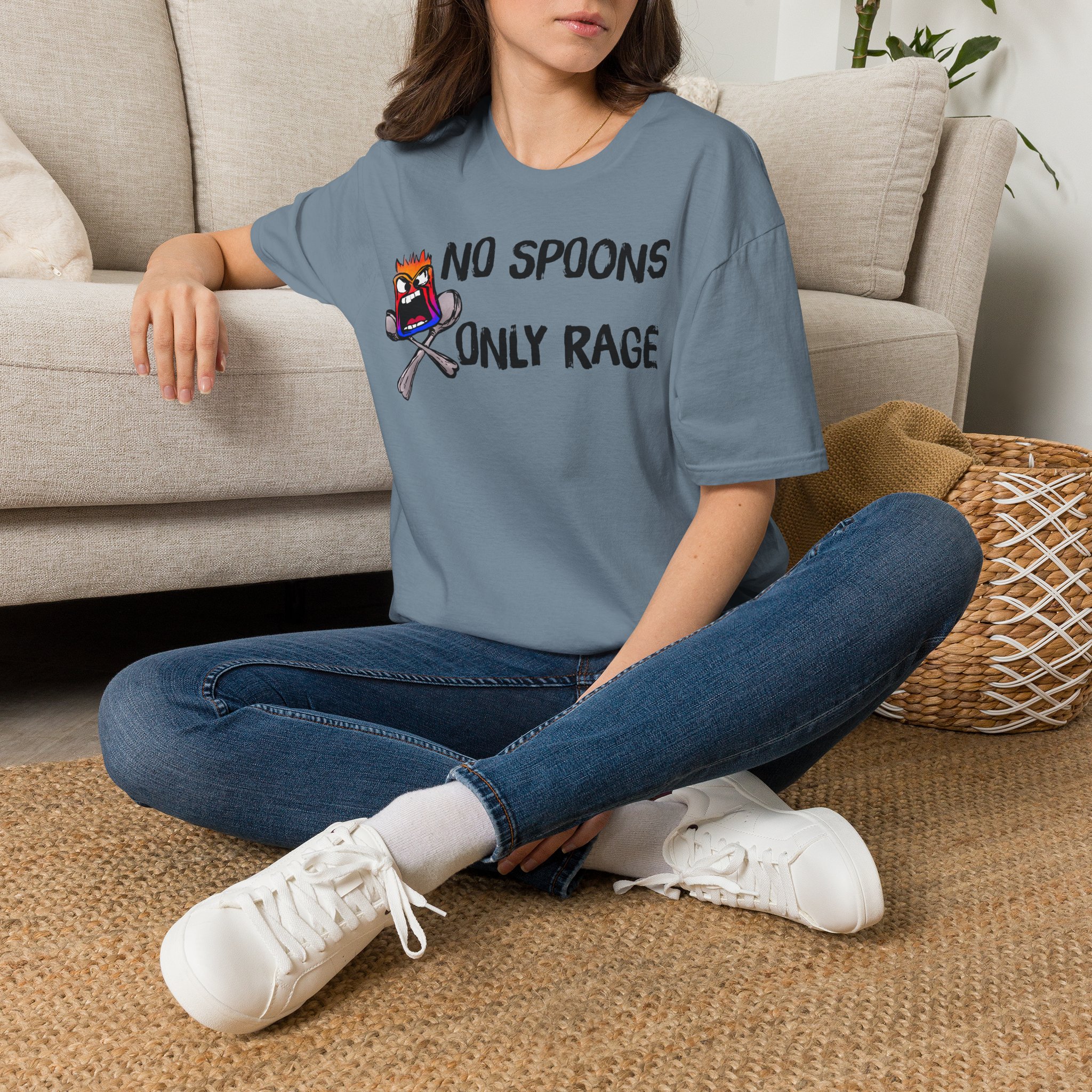 No Spoons Only Rage T-Shirt — Funny Rage Graphic Tee - Image 22