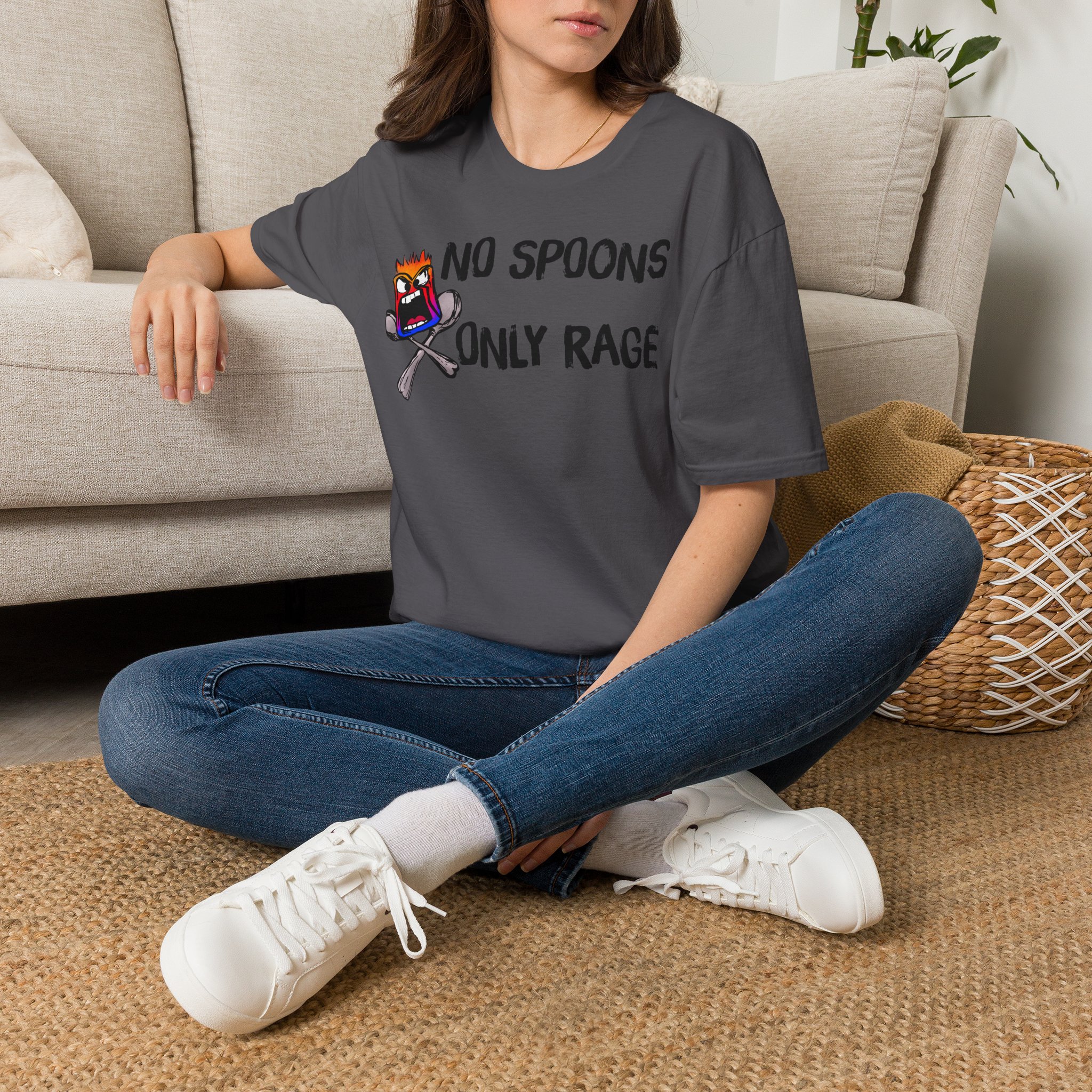 No Spoons Only Rage T-Shirt — Funny Rage Graphic Tee - Image 38