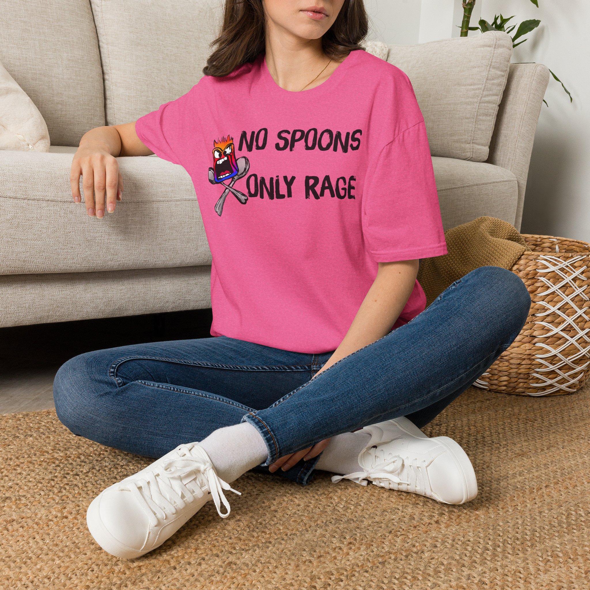 No Spoons Only Rage T-Shirt — Funny Rage Graphic Tee - Image 46