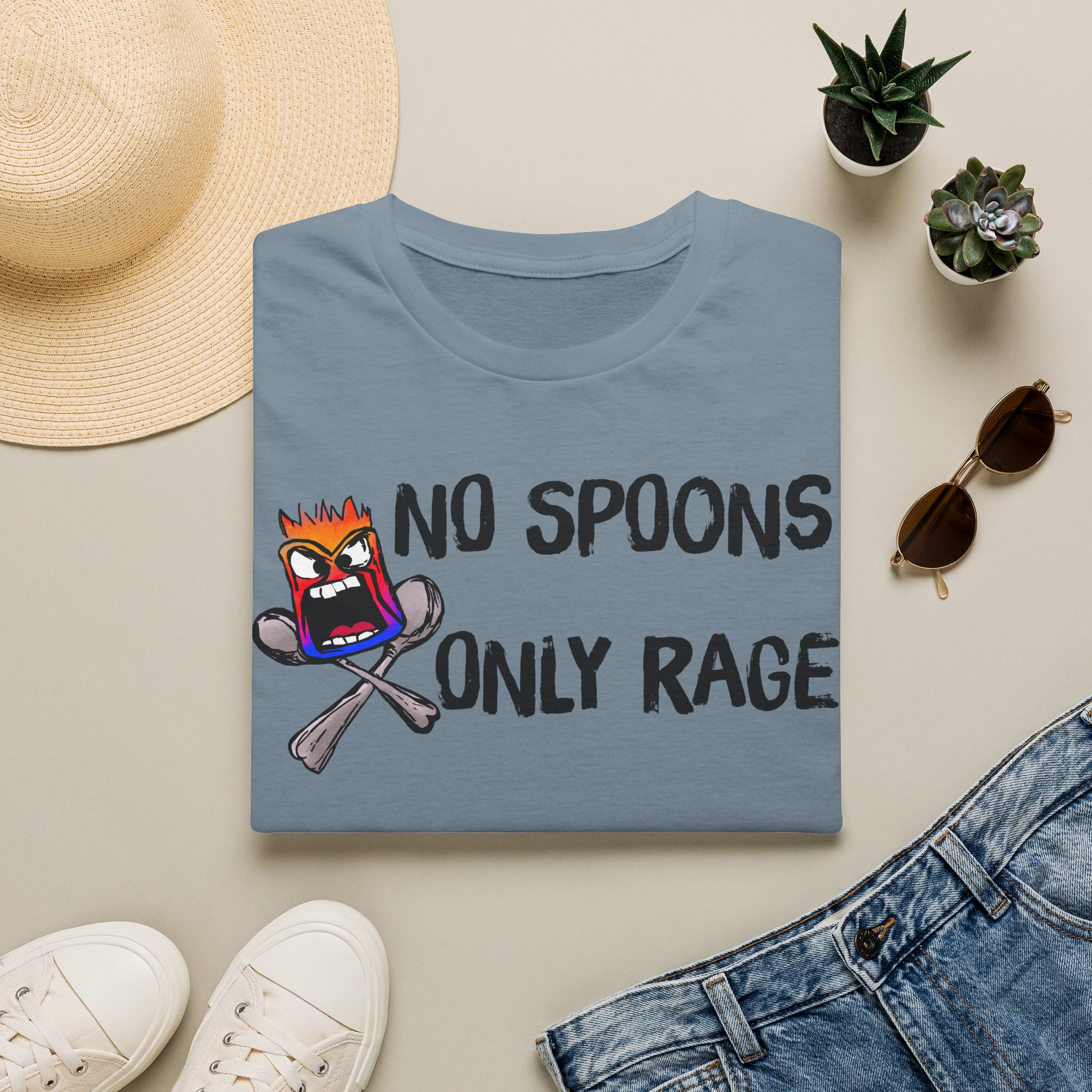 No Spoons Only Rage T-Shirt — Funny Rage Graphic Tee - Image 21
