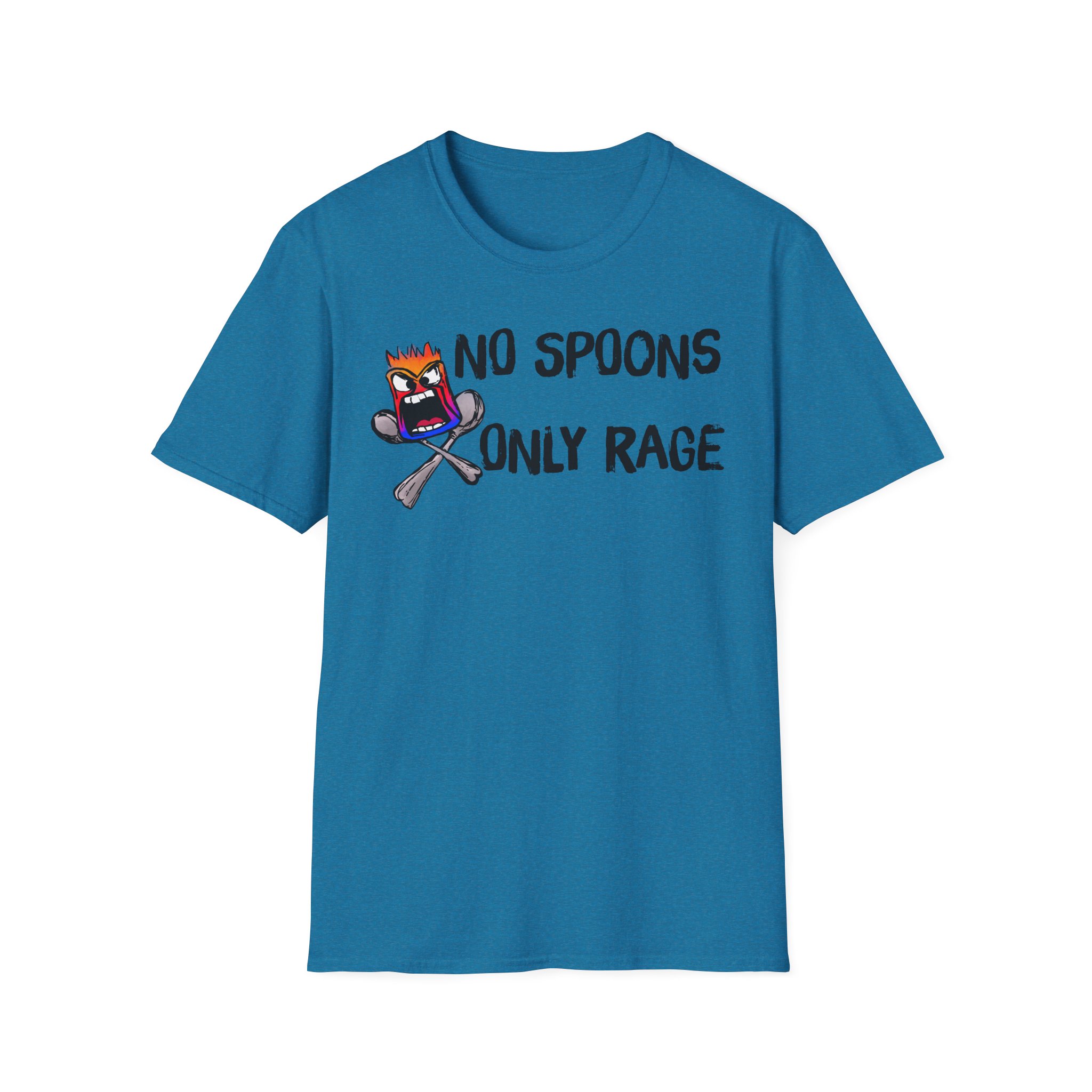 No Spoons Only Rage T-Shirt — Funny Rage Graphic Tee - Image 35