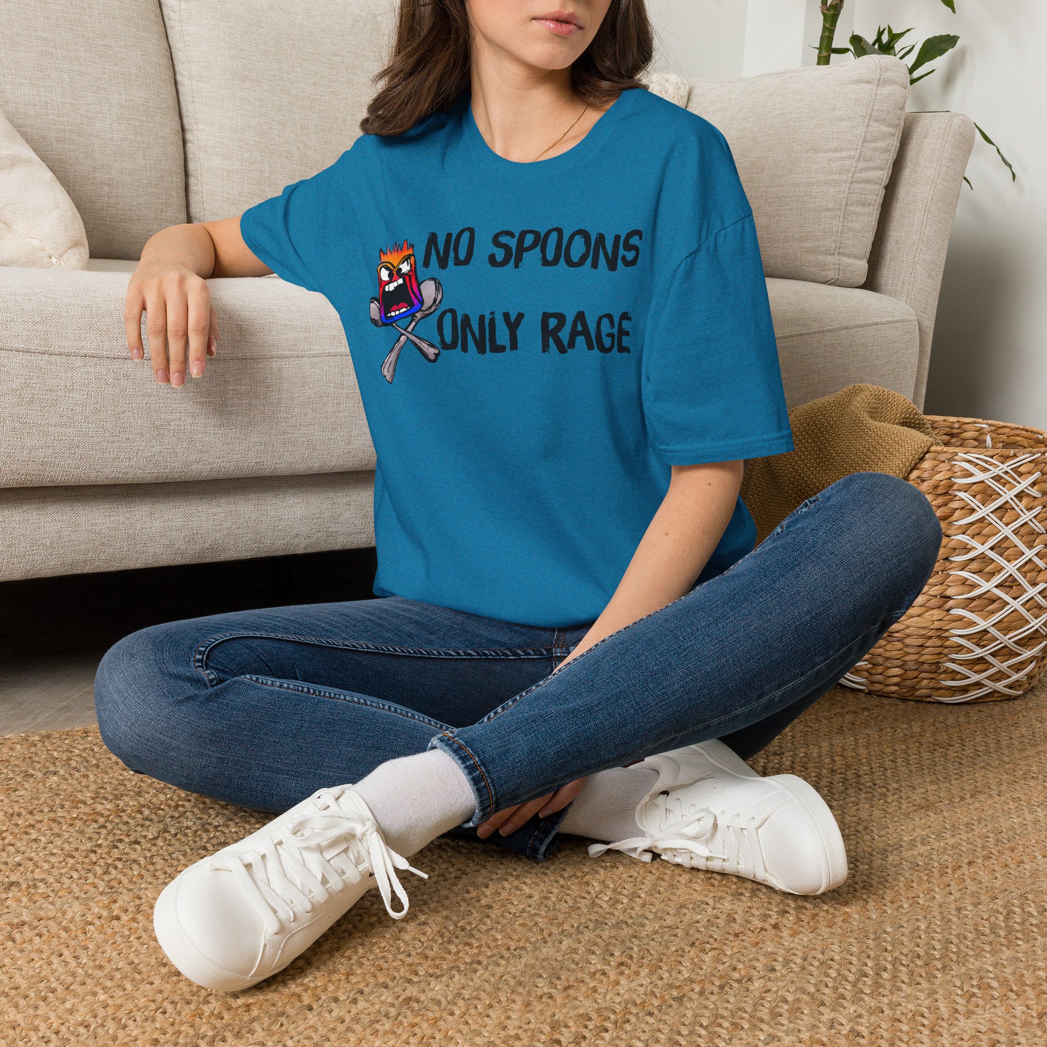 No Spoons Only Rage T-Shirt — Funny Rage Graphic Tee - Image 34