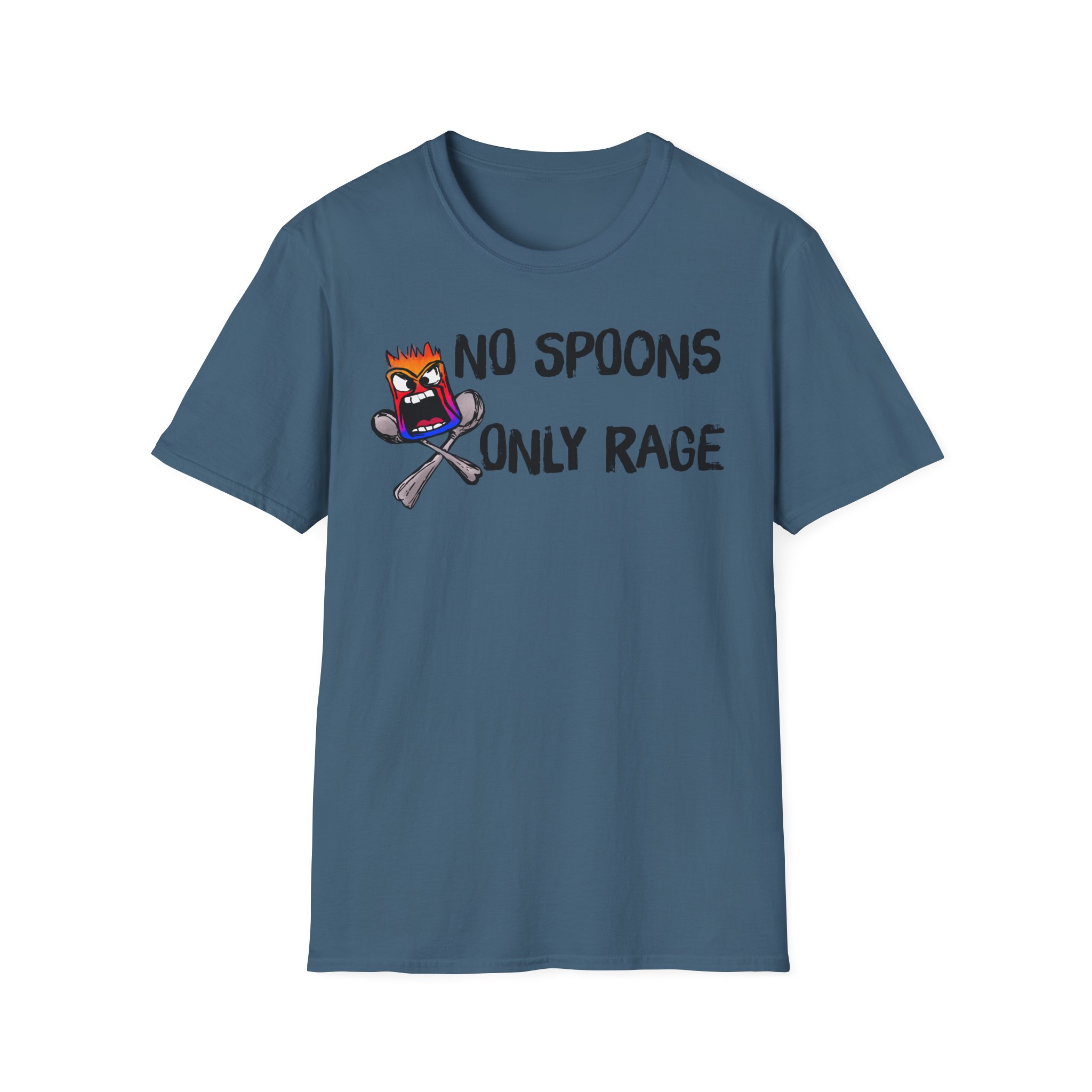 No Spoons Only Rage T-Shirt — Funny Rage Graphic Tee - Image 31